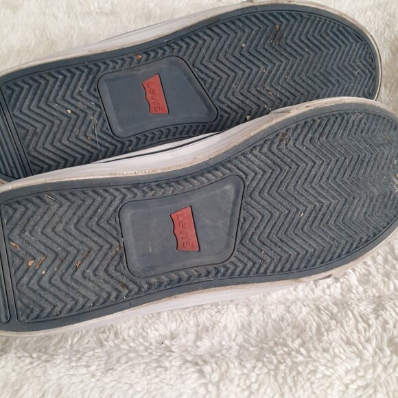 LEVIS SHOES WHITE LEATHER SNEAKERS CASUAL LACE UP LOW TOP-MENS SIZE 12 - Picture 7 of 7